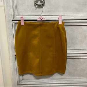 Mustard Mini Skirt